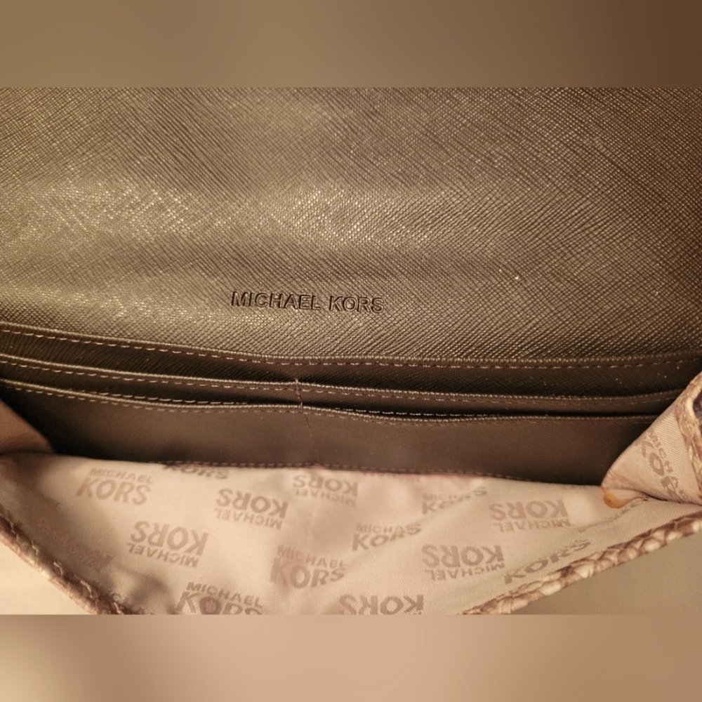 Michael Kors ~ Python Embossed Flat Slim Leather … - image 2